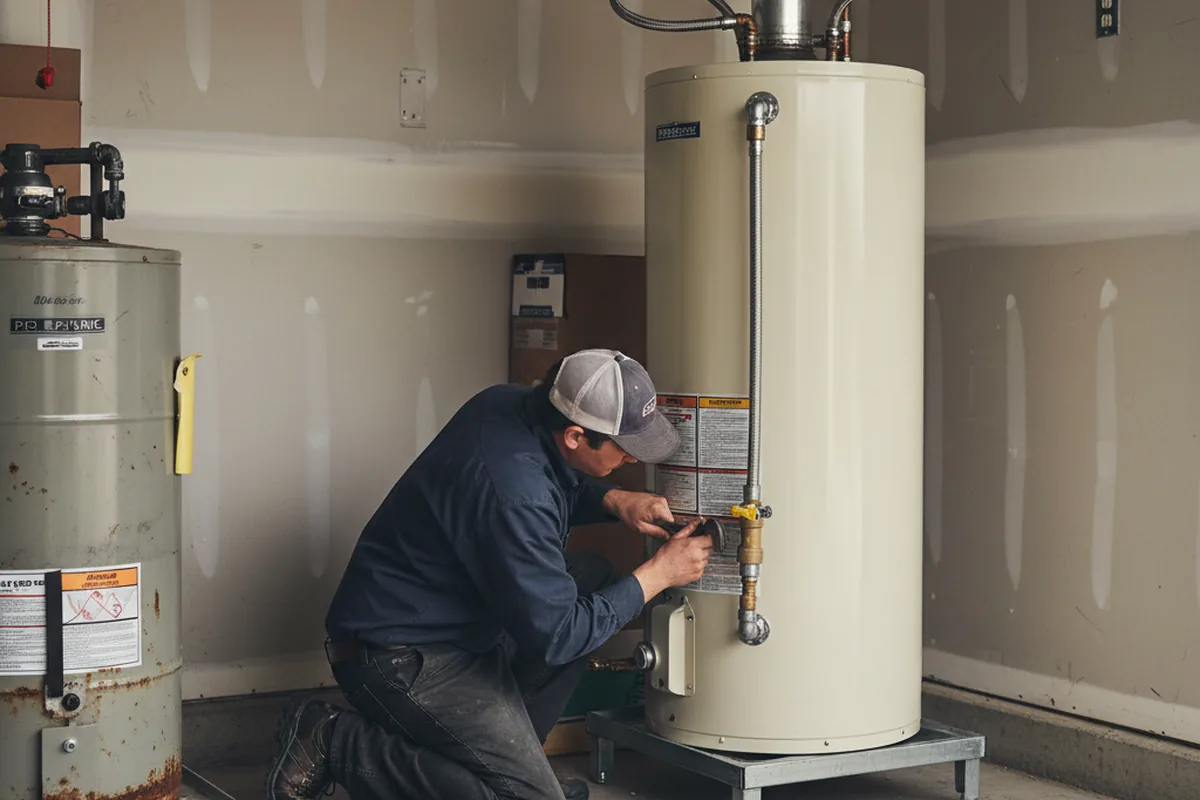 Water heater and shutoff valve replacement in Highland